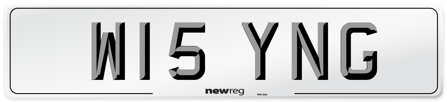 W15 YNG Number Plate from New Reg